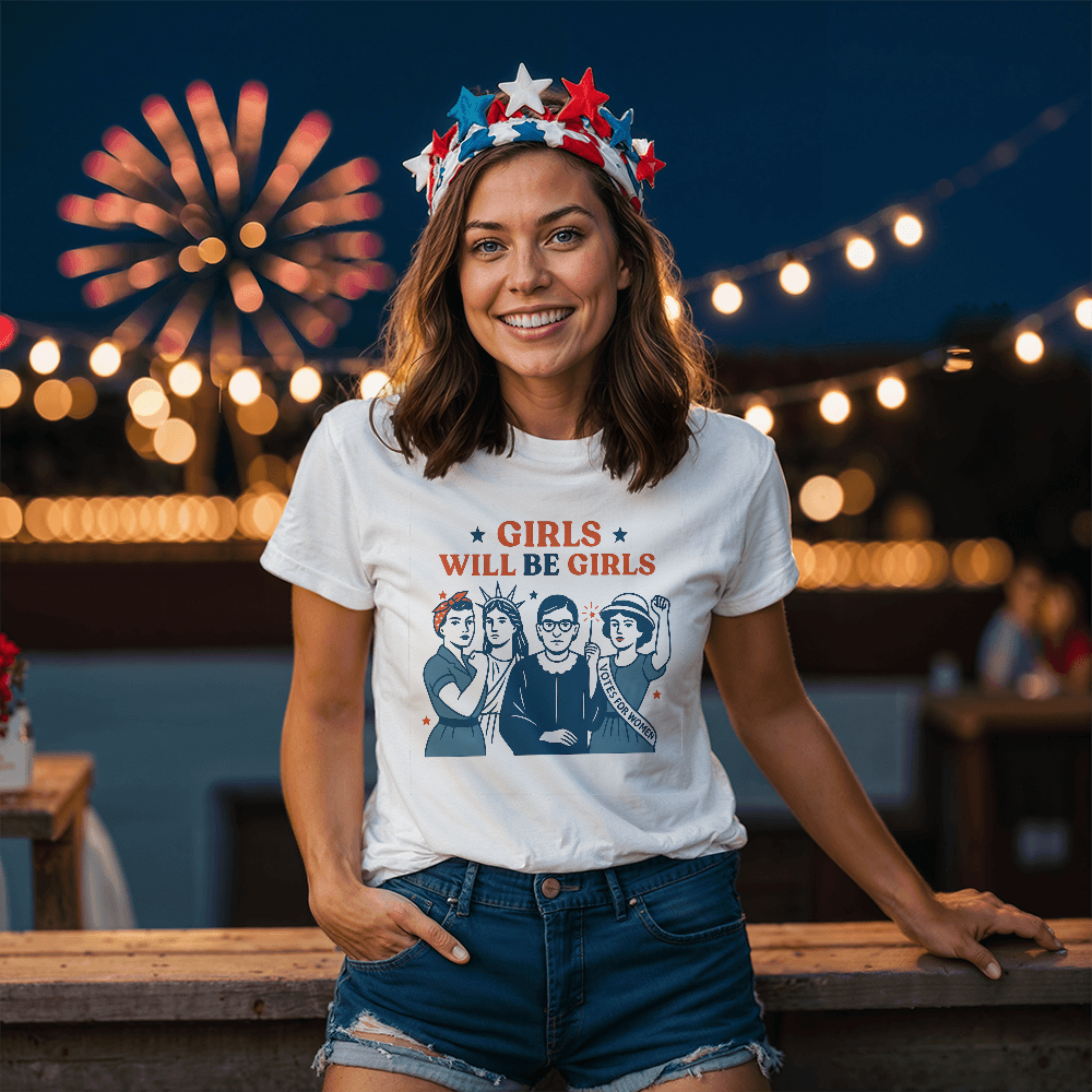 Girls Will Be Girls T-shirt - 4th of July