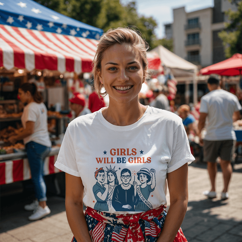 Girls Will Be Girls T-shirt - 4th of July