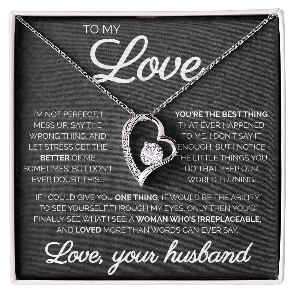 To My Love| You're the best thing | Forever Love Necklace