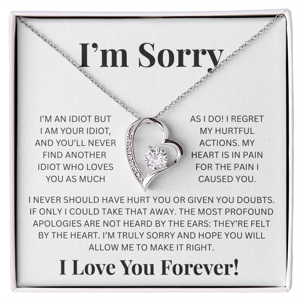Apology Gift For Her- Im Sorry - Forever Love Necklace
