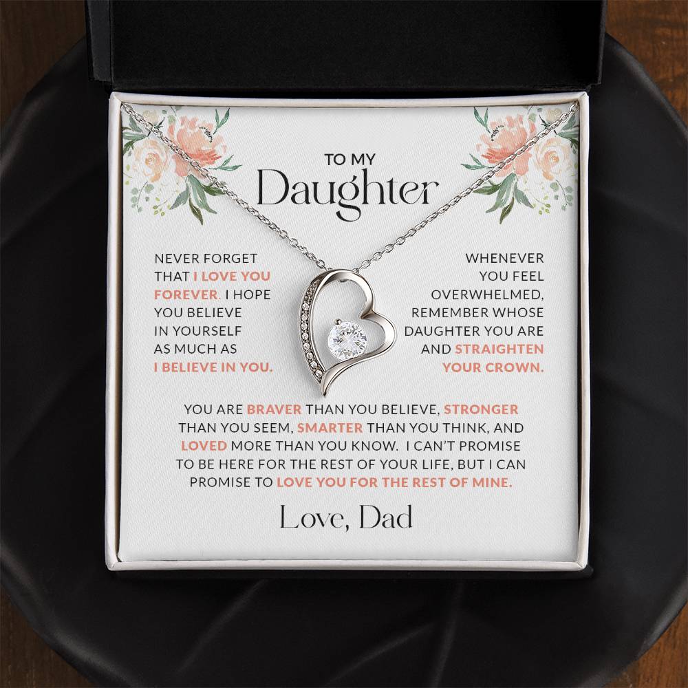 To My Daughter | You Are Braver (Forever Love Necklace)