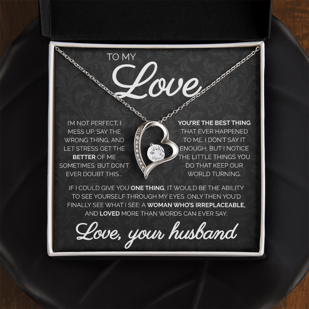 To My Love| You're the best thing | Forever Love Necklace