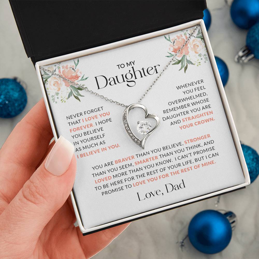 To My Daughter | You Are Braver (Forever Love Necklace)