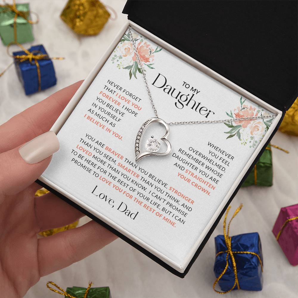 To My Daughter | You Are Braver (Forever Love Necklace)