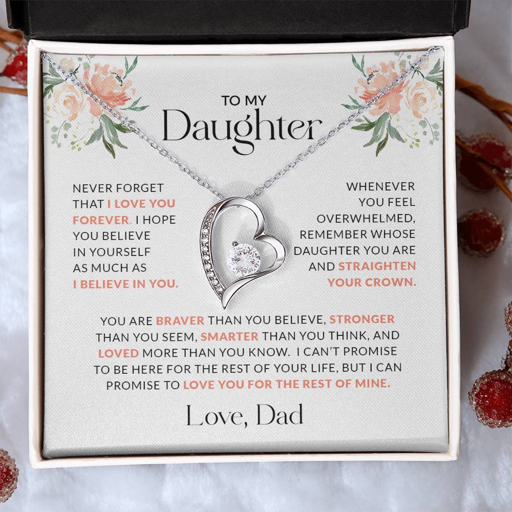 To My Daughter | You Are Braver (Forever Love Necklace)