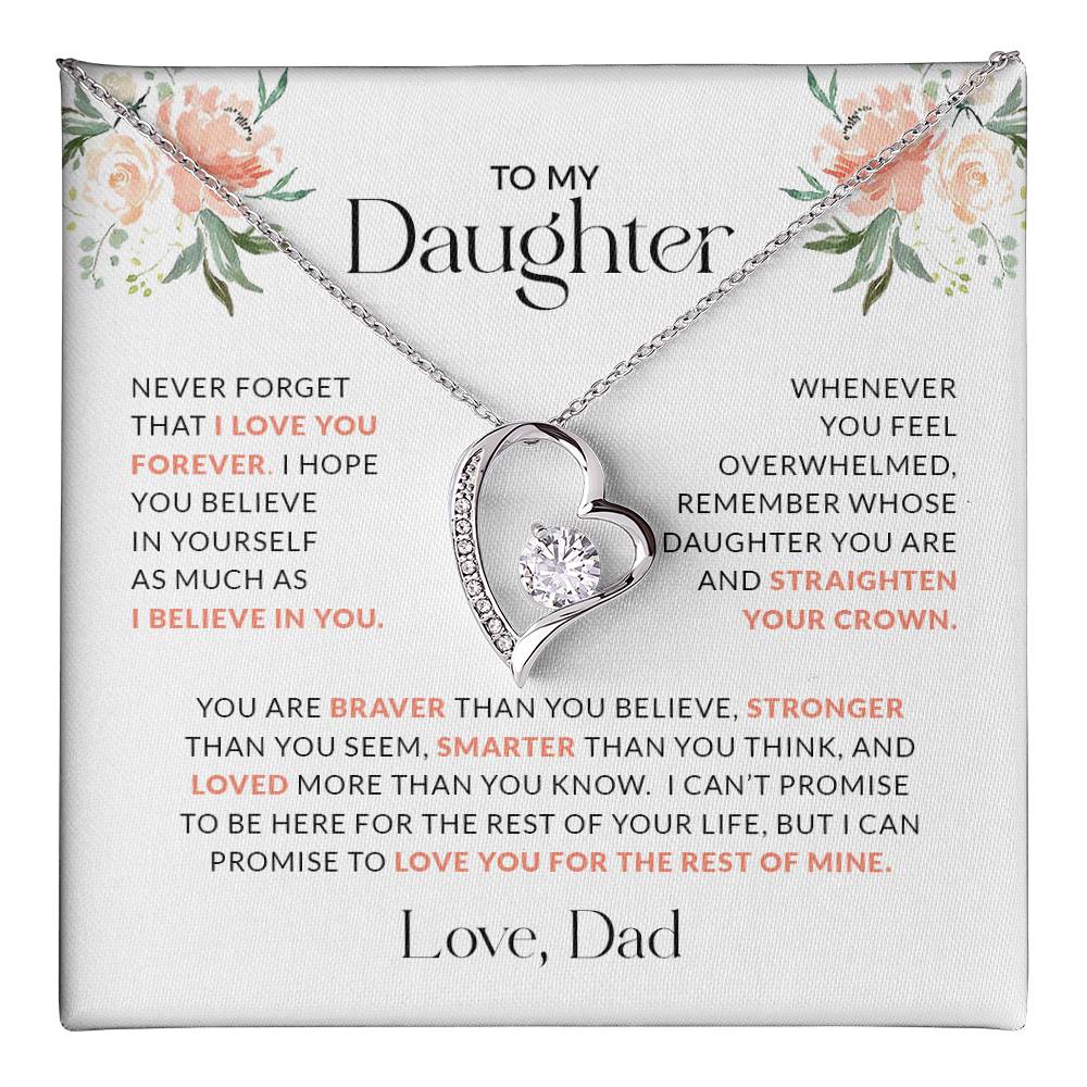 To My Daughter | You Are Braver (Forever Love Necklace)