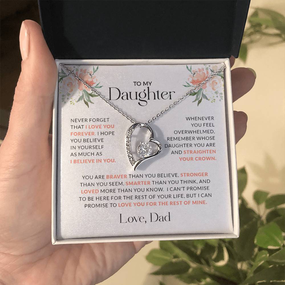 To My Daughter | You Are Braver (Forever Love Necklace)