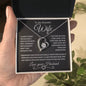 To My Beautiful Wife | Forever Love Necklace - BW