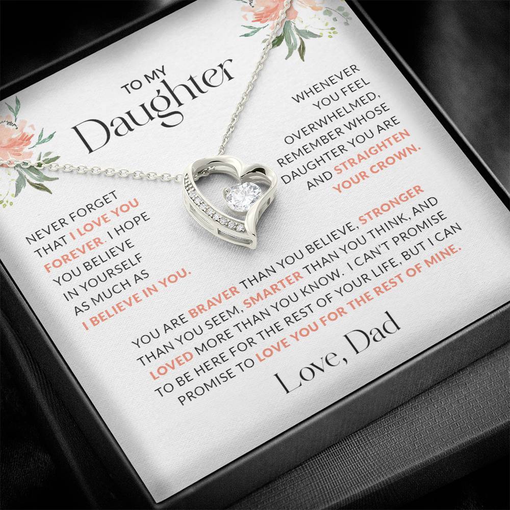 To My Daughter | You Are Braver (Forever Love Necklace)