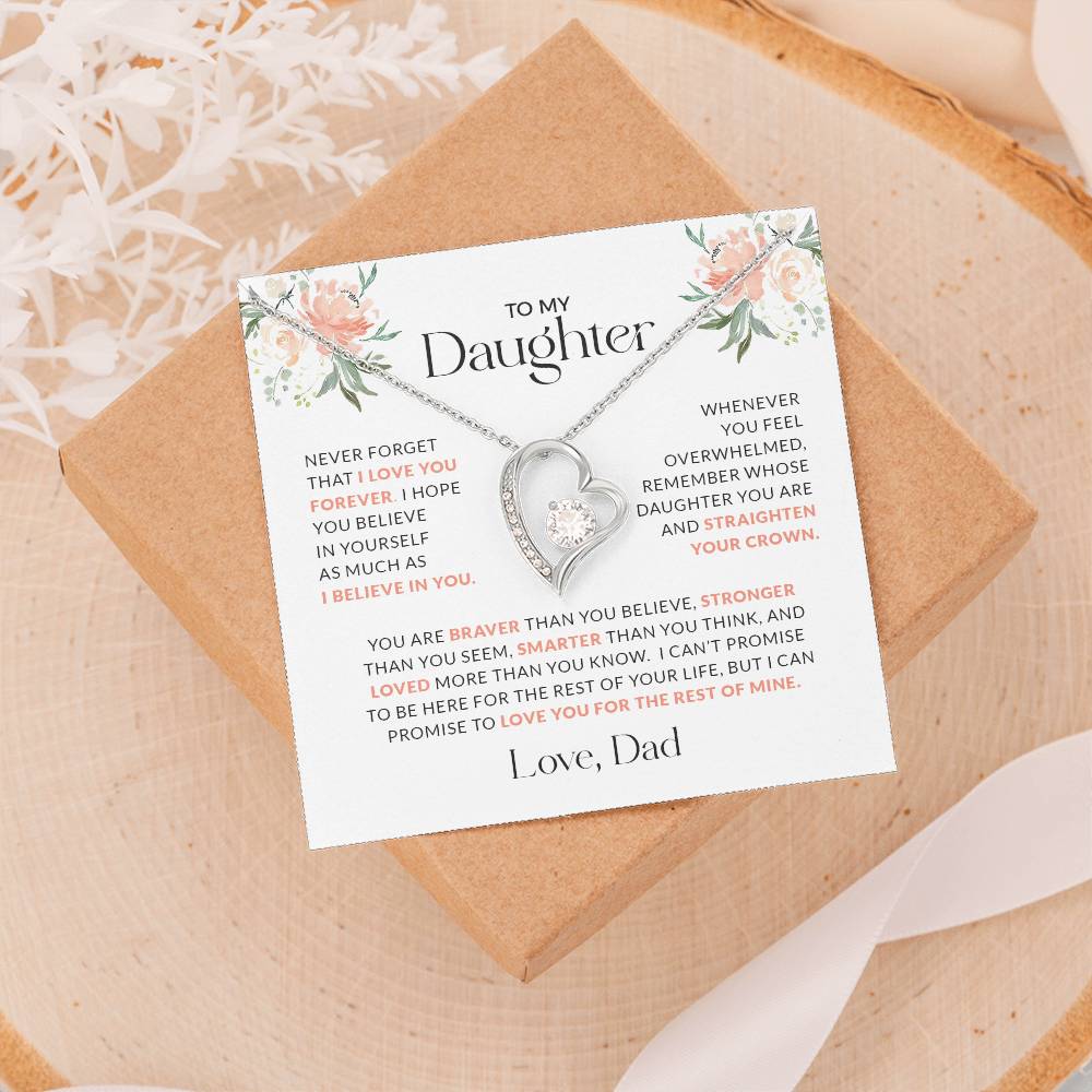 To My Daughter | You Are Braver (Forever Love Necklace)