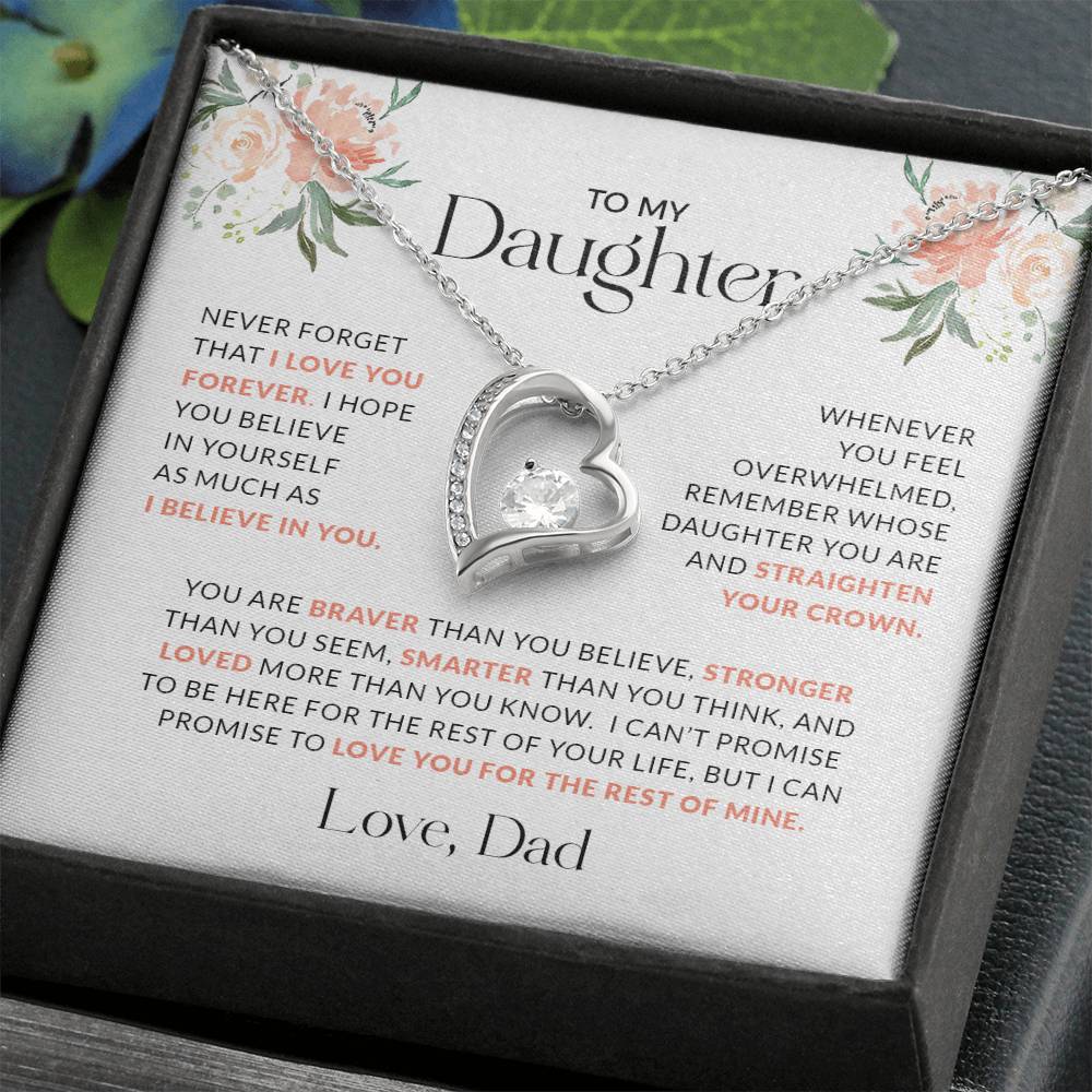 To My Daughter | You Are Braver (Forever Love Necklace)