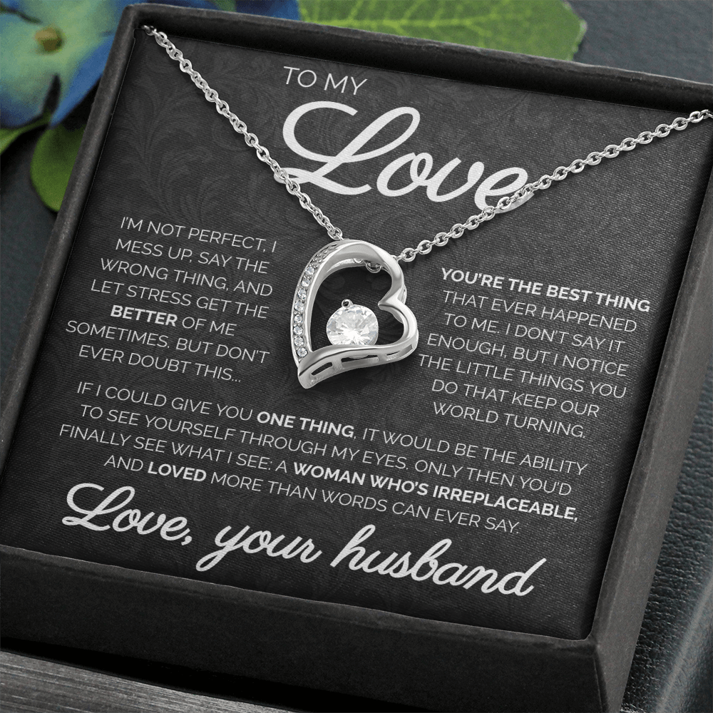 To My Love| You're the best thing | Forever Love Necklace