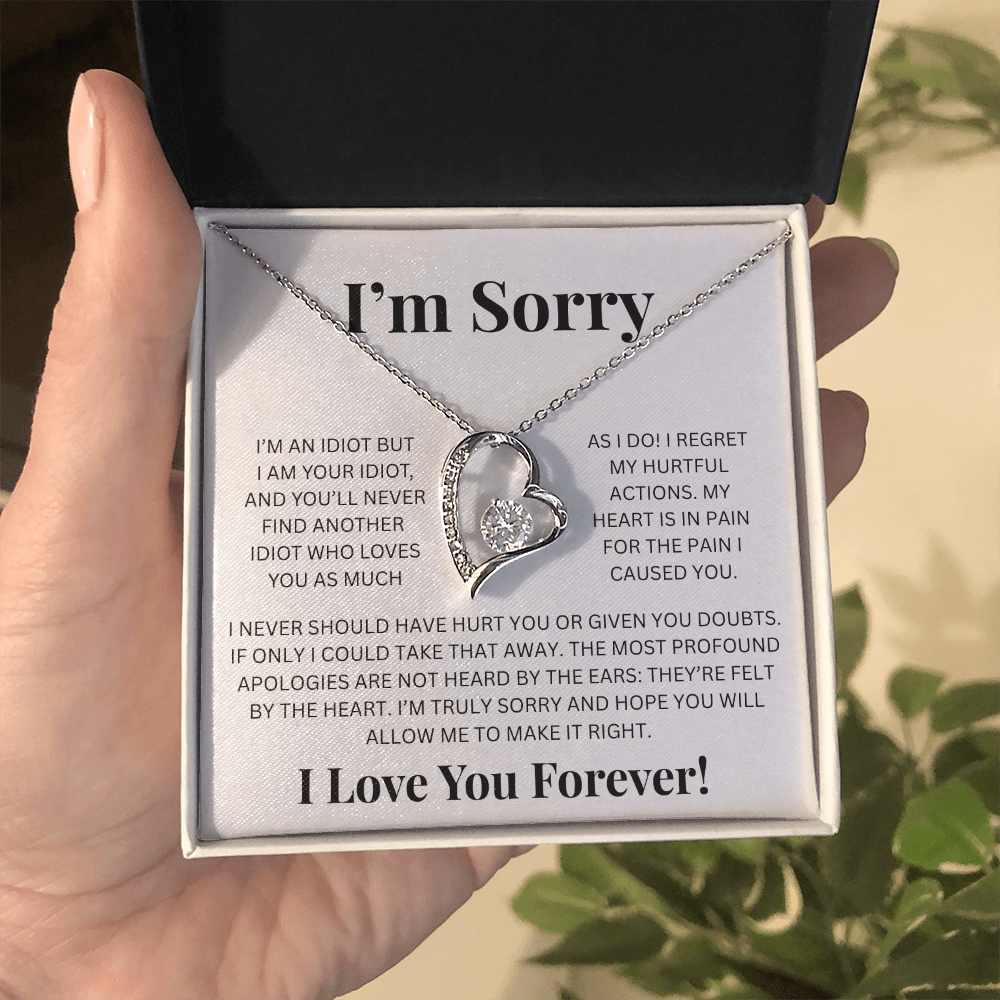 Apology Gift For Her- Im Sorry - Forever Love Necklace