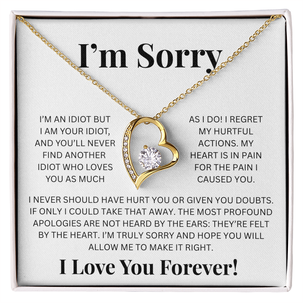 Apology Gift For Her- Im Sorry - Forever Love Necklace