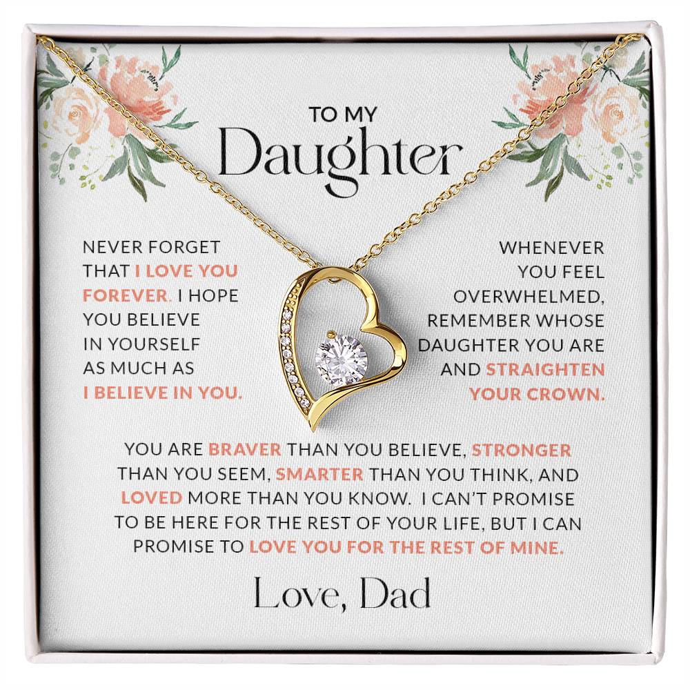To My Daughter | You Are Braver (Forever Love Necklace)