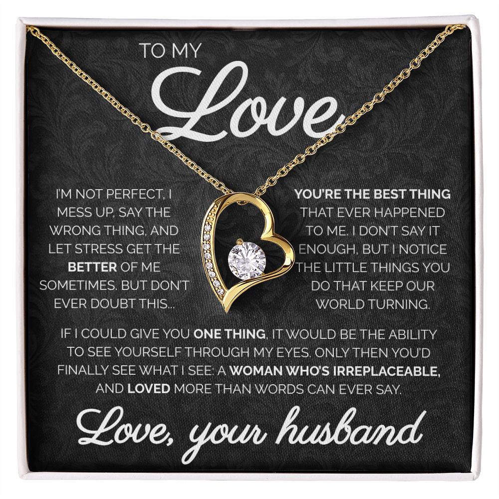 To My Love| You're the best thing | Forever Love Necklace
