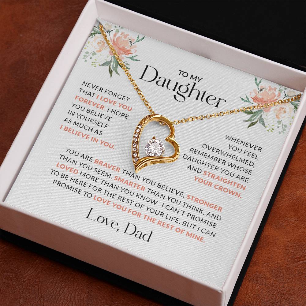 To My Daughter | You Are Braver (Forever Love Necklace)