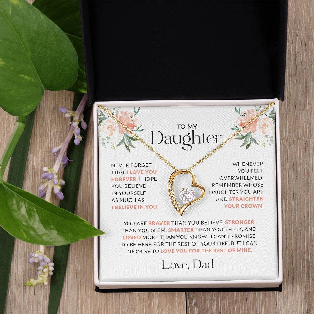 To My Daughter | You Are Braver (Forever Love Necklace)