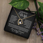To My Beautiful Wife | Forever Love Necklace - BW