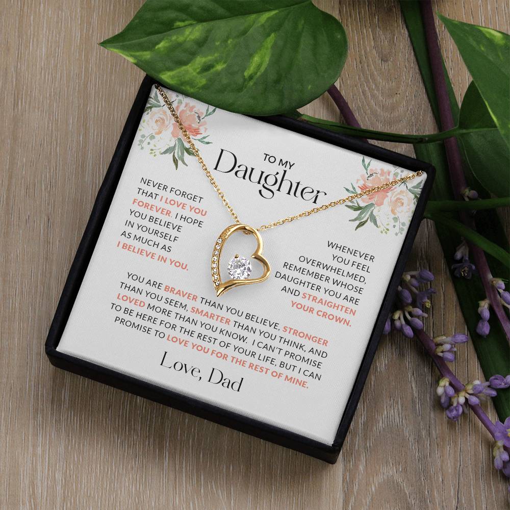 To My Daughter | You Are Braver (Forever Love Necklace)