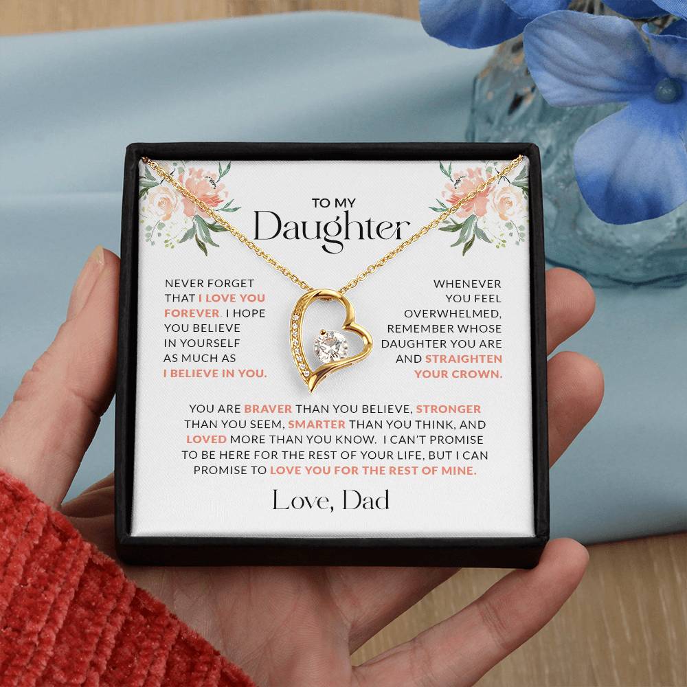 To My Daughter | You Are Braver (Forever Love Necklace)