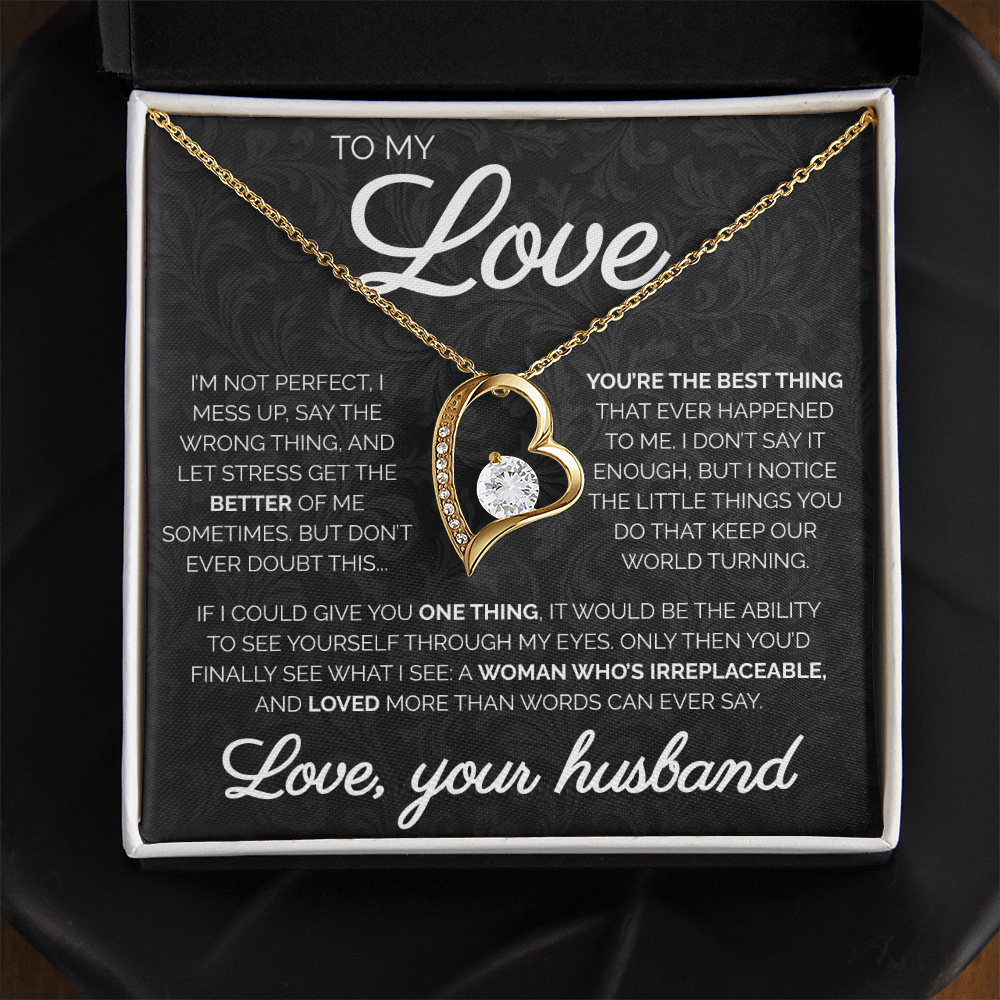 To My Love| You're the best thing | Forever Love Necklace