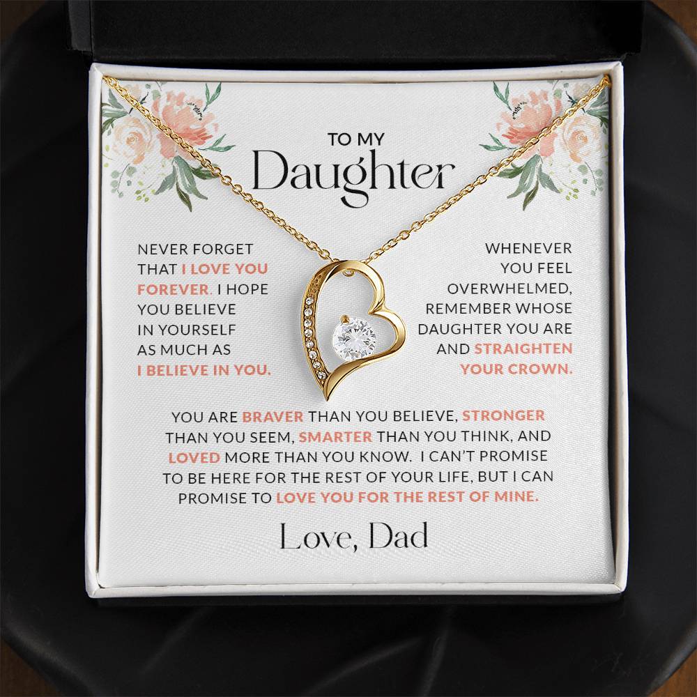 To My Daughter | You Are Braver (Forever Love Necklace)