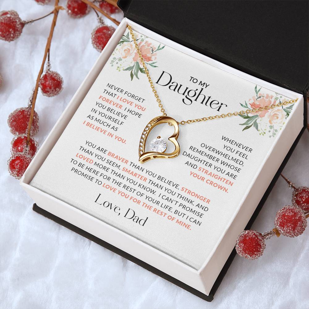 To My Daughter | You Are Braver (Forever Love Necklace)