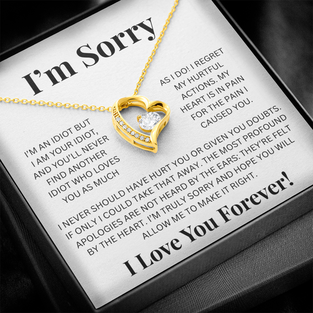 Apology Gift For Her- Im Sorry - Forever Love Necklace