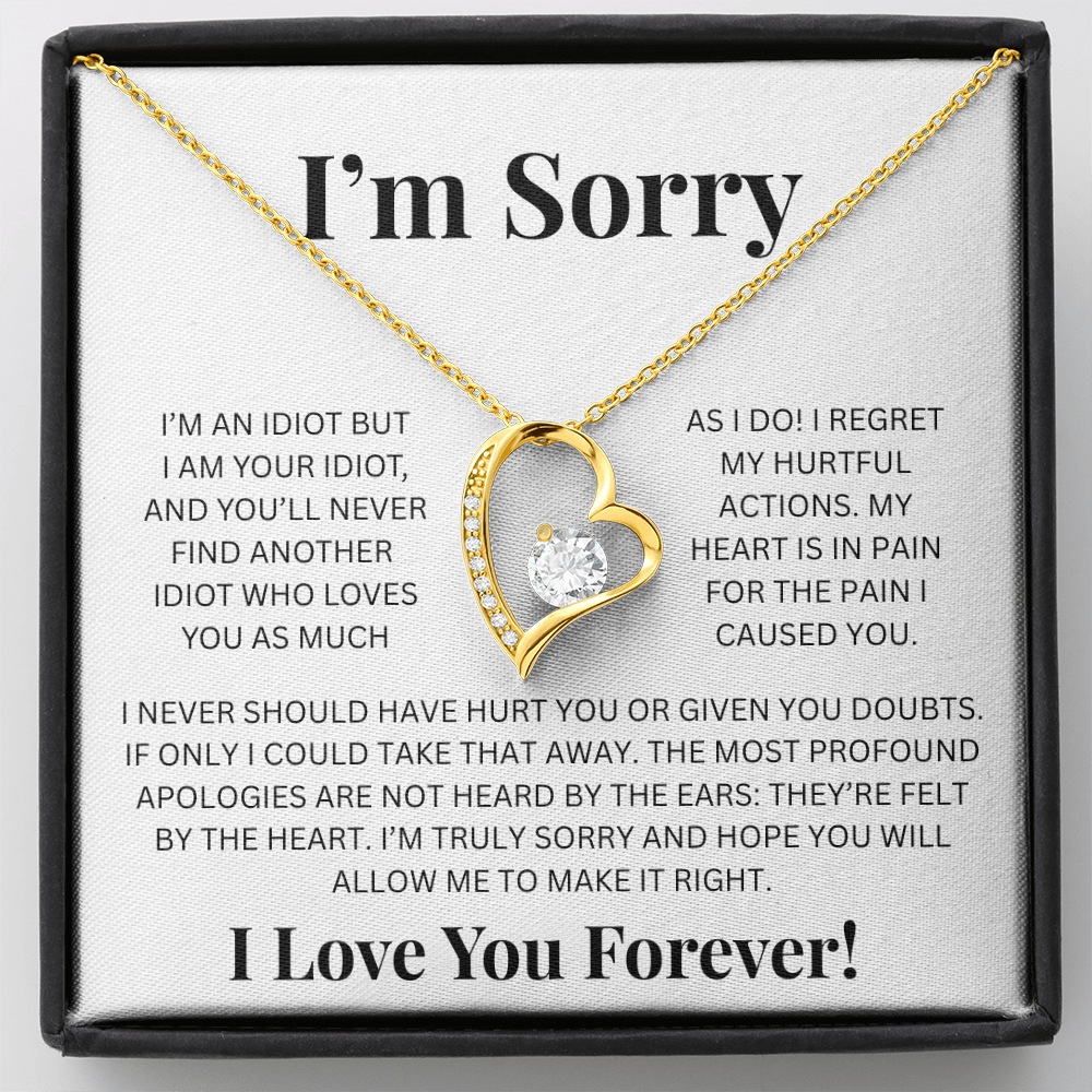 Apology Gift For Her- Im Sorry - Forever Love Necklace