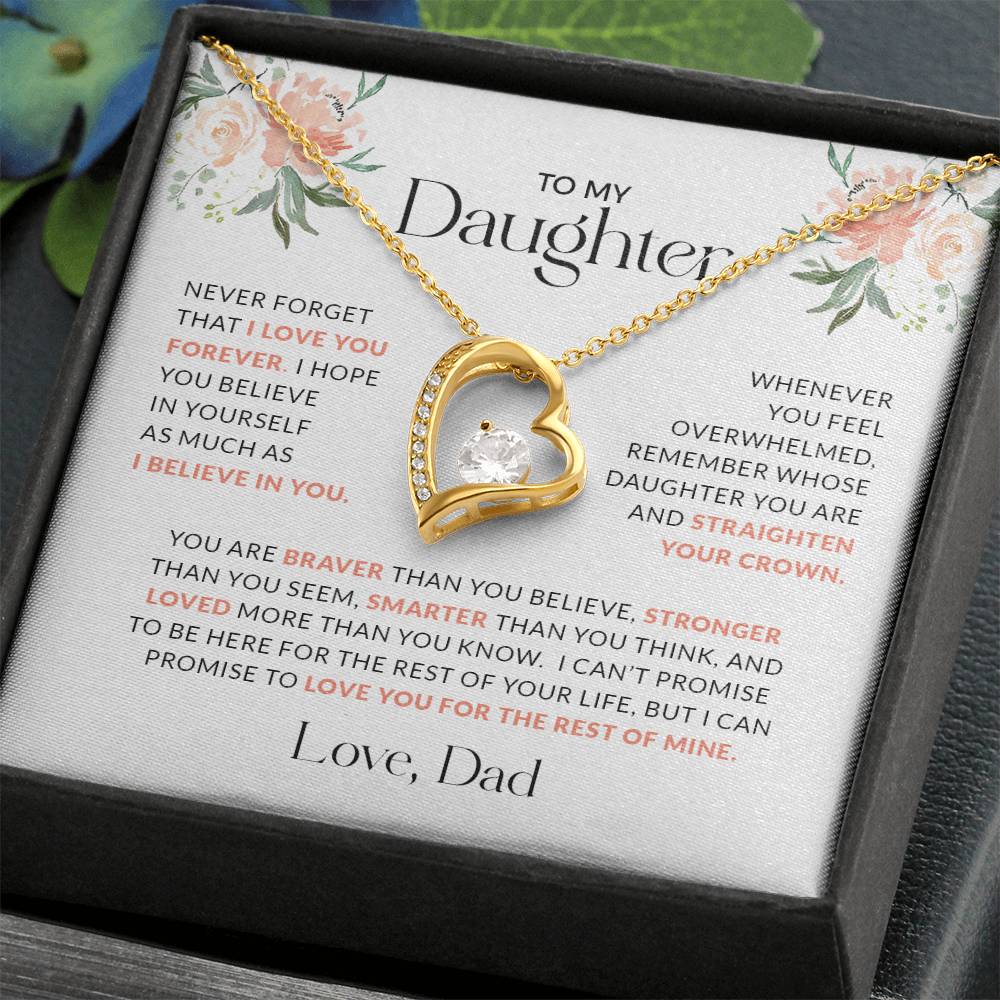 To My Daughter | You Are Braver (Forever Love Necklace)
