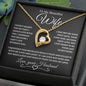 To My Beautiful Wife | Forever Love Necklace - BW