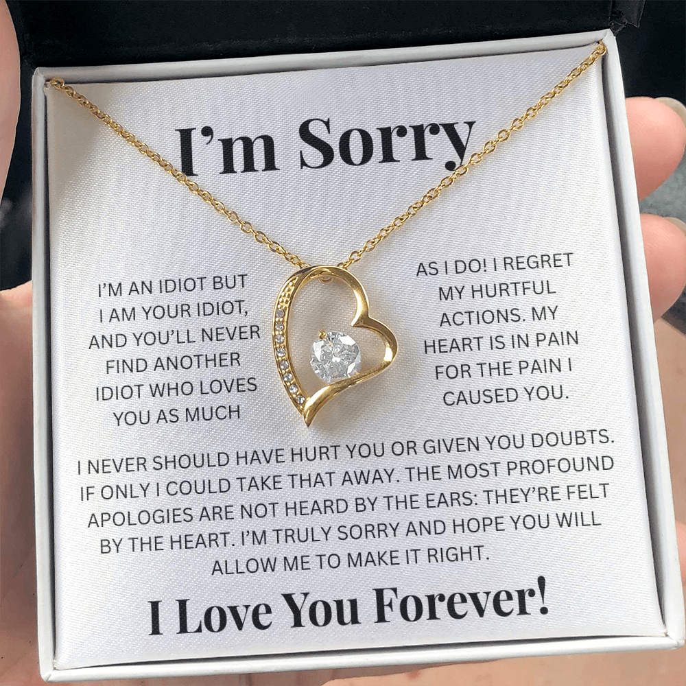 Apology Gift For Her- Im Sorry - Forever Love Necklace
