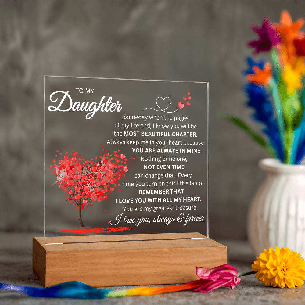 To My Daughter | Beautiful Chapter | Acrylic Plaque
