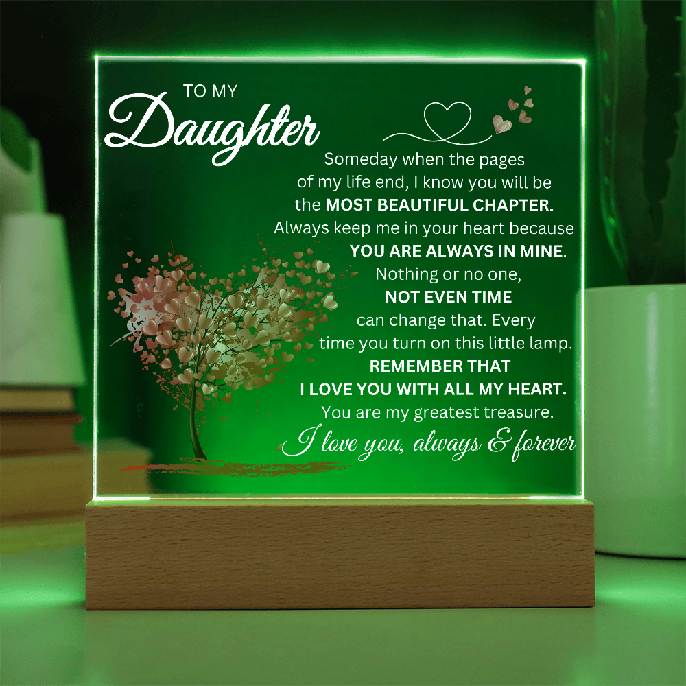 To My Daughter | Beautiful Chapter | Acrylic Plaque