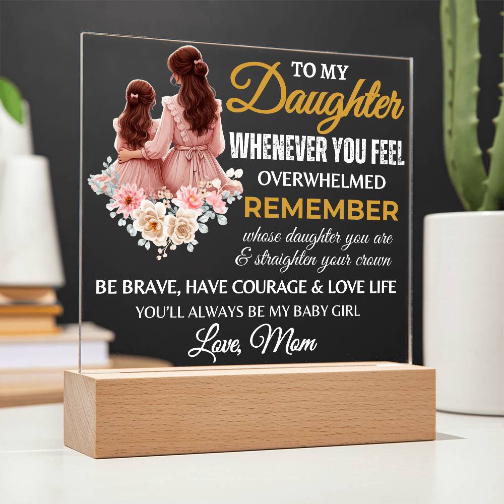 To My Daughter | Graduation Gift | Acrylic Square Plaque