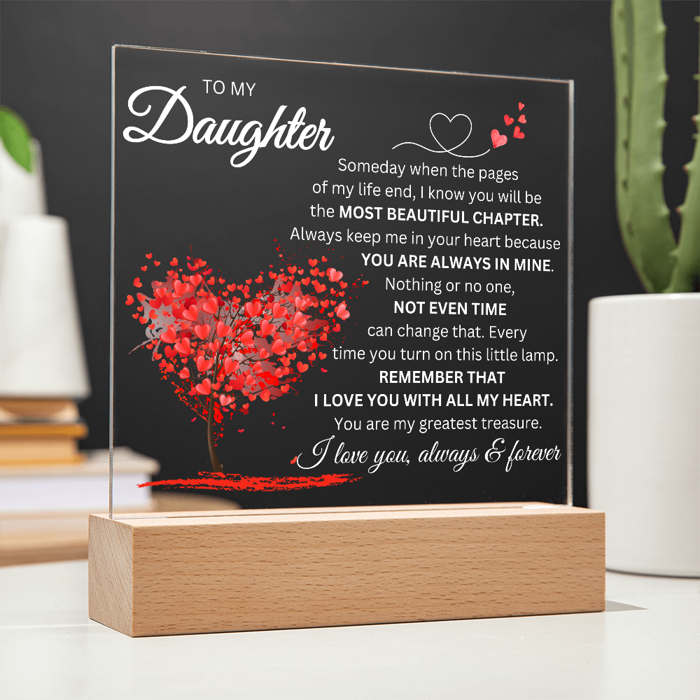 To My Daughter | Beautiful Chapter | Acrylic Plaque