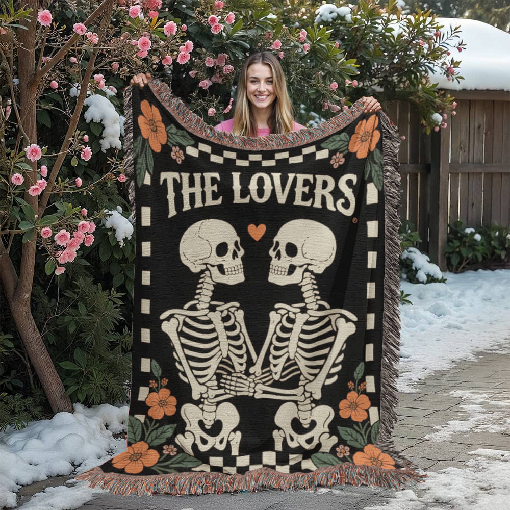 The Lovers Woven Blanket - Gift For Wife