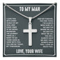 To My Man My Forever Artisan Cross