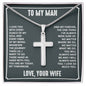 To My Man My Forever Artisan Cross