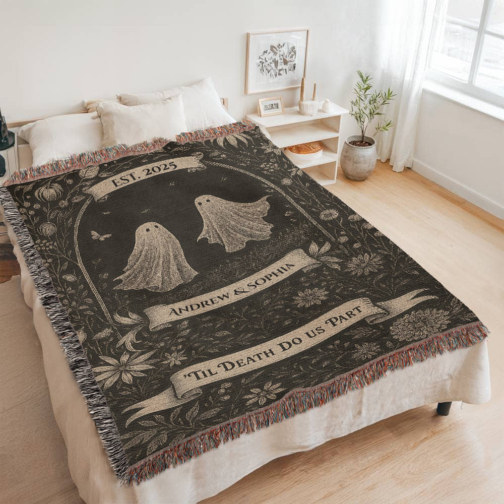 'Til Death Do Us Part-Ghost | Personalized Woven Blanket