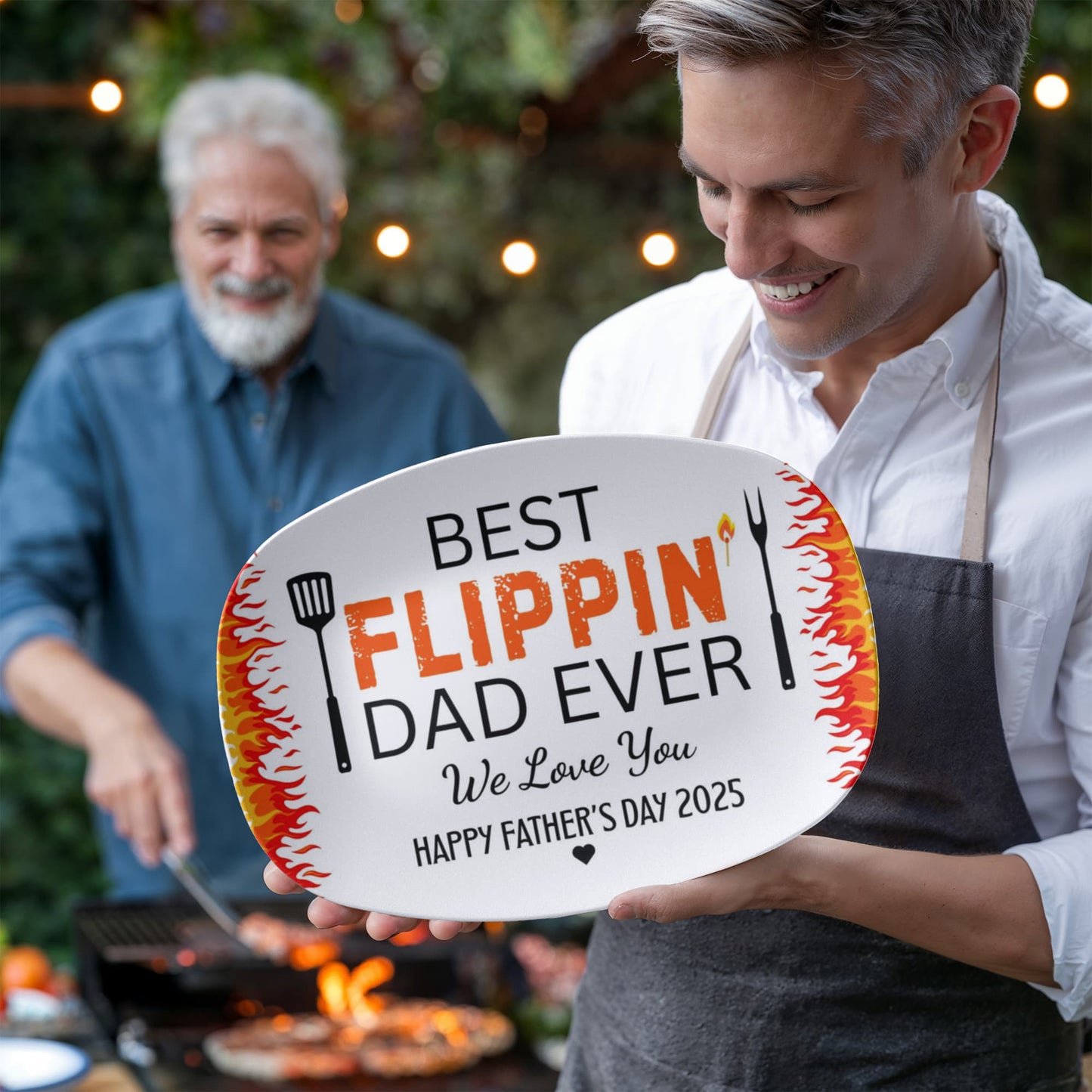 Best Flippin’ Dad Ever - Family Platter - Father's Day, Gift For Dad
