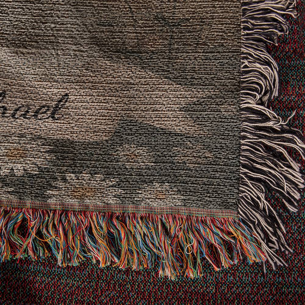 Till Death Do Us Part - Ghost Wild Flower Personalized Woven Blanket