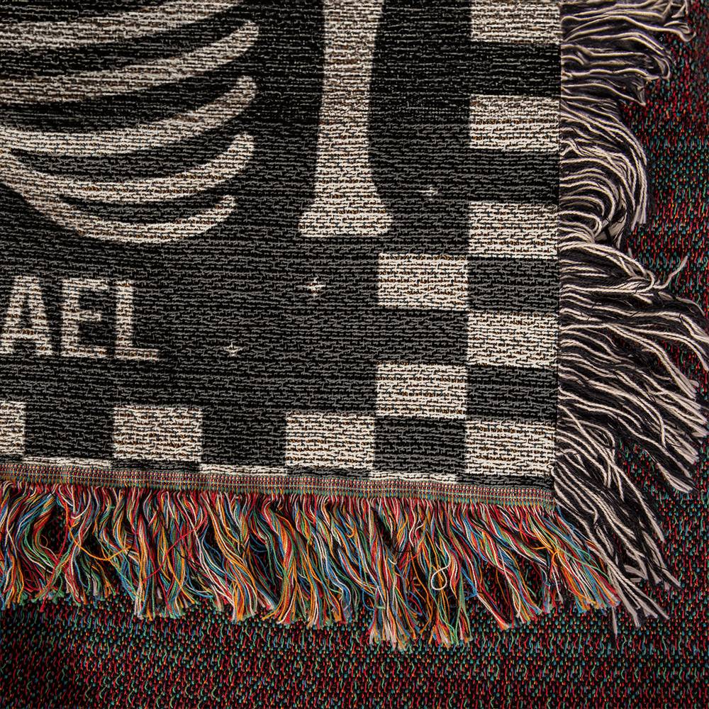 The Lovers Skeleton Personalized Couple Woven Blanket