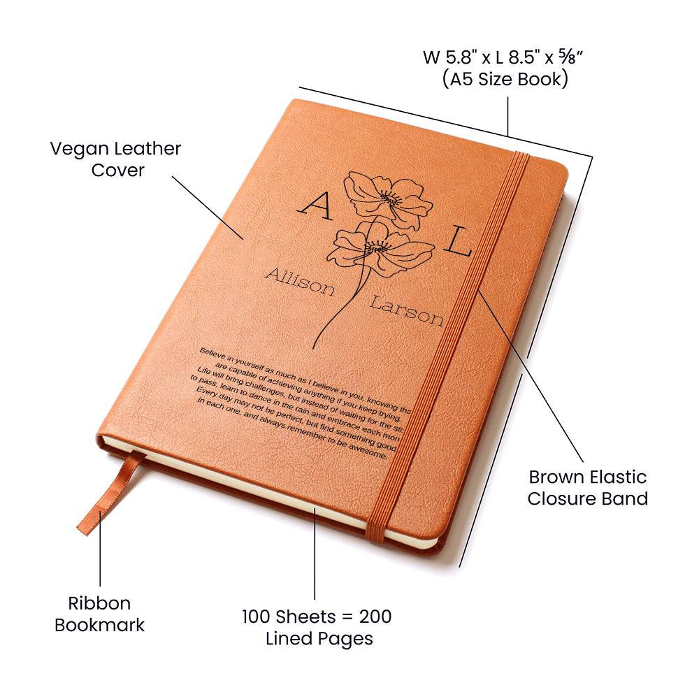 Personalized Leather Journal | Graduation Gift