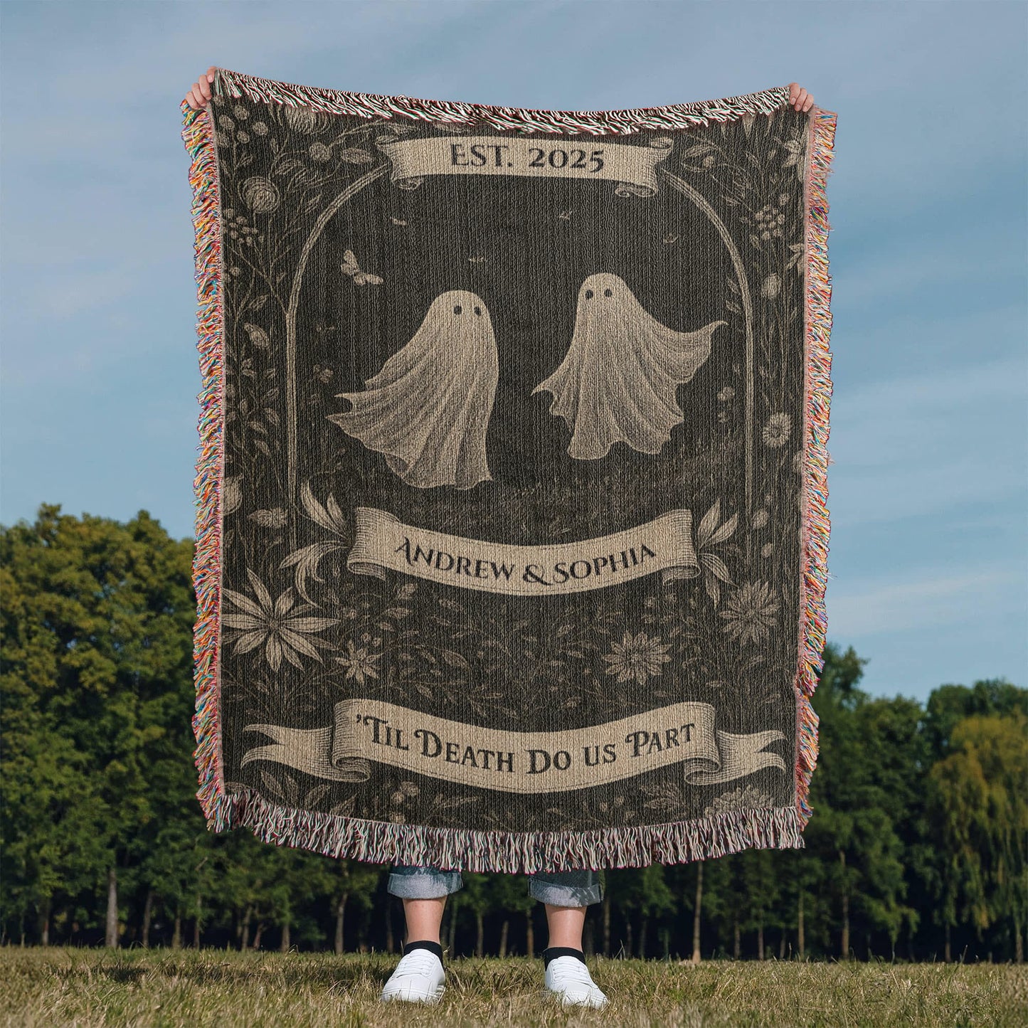 'Til Death Do Us Part-Ghost | Personalized Woven Blanket