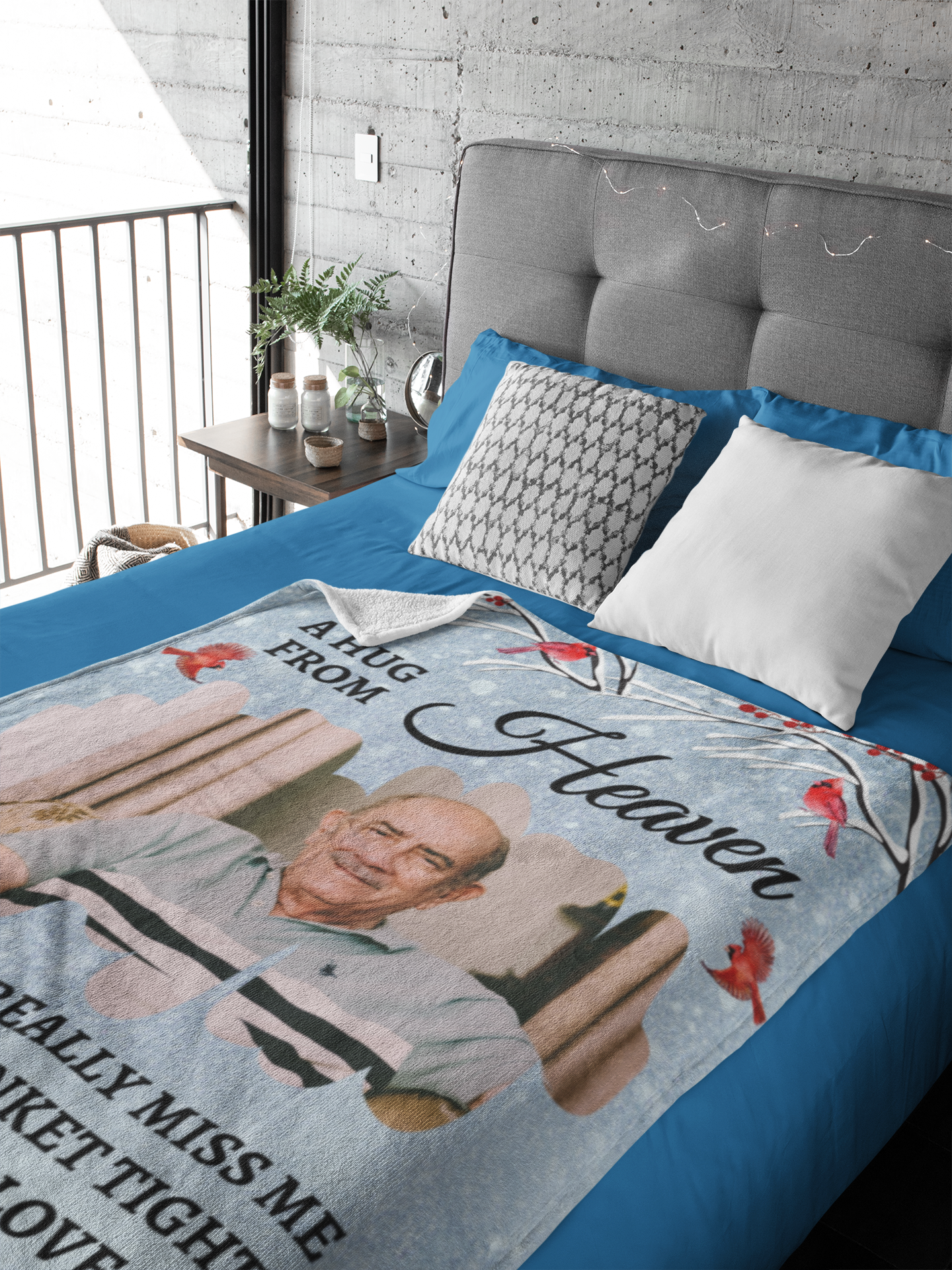 A Hug From Heaven | Personalized Photo Blanket | Gifts For Memorial