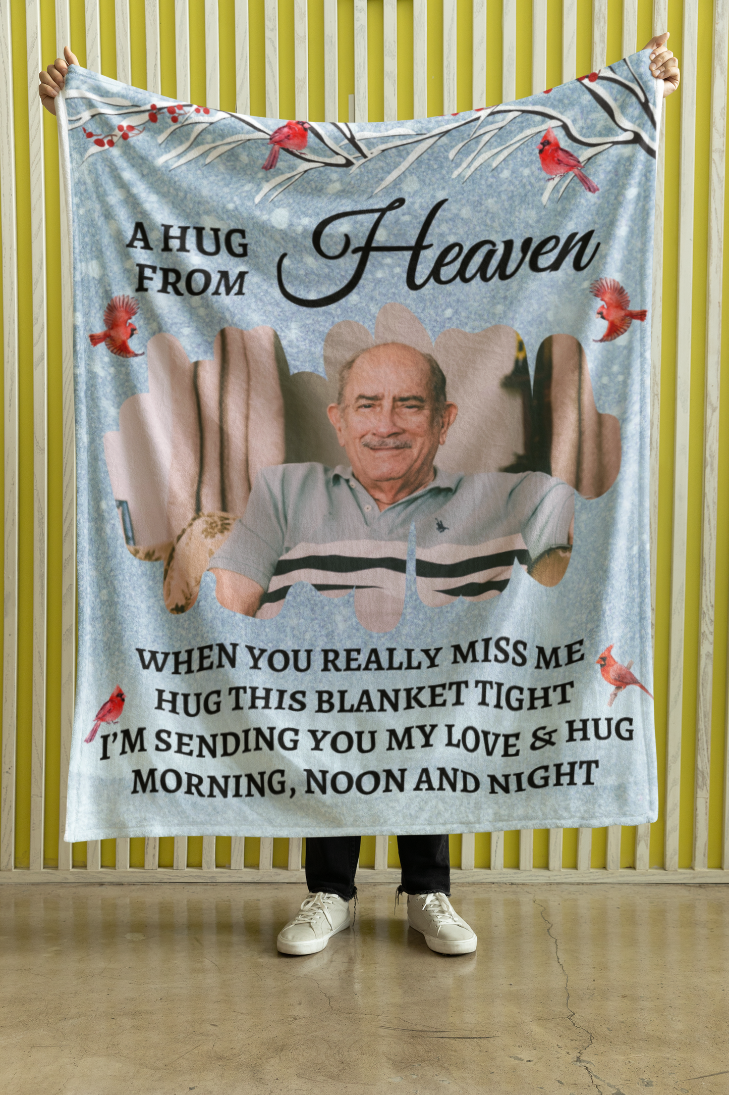 A Hug From Heaven | Personalized Photo Blanket | Gifts For Memorial
