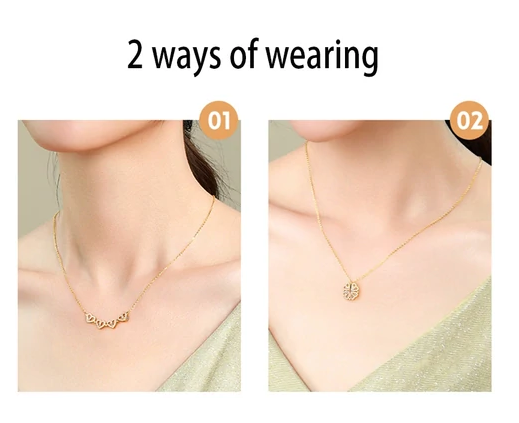 Lucky Clover Heart Necklace ππ