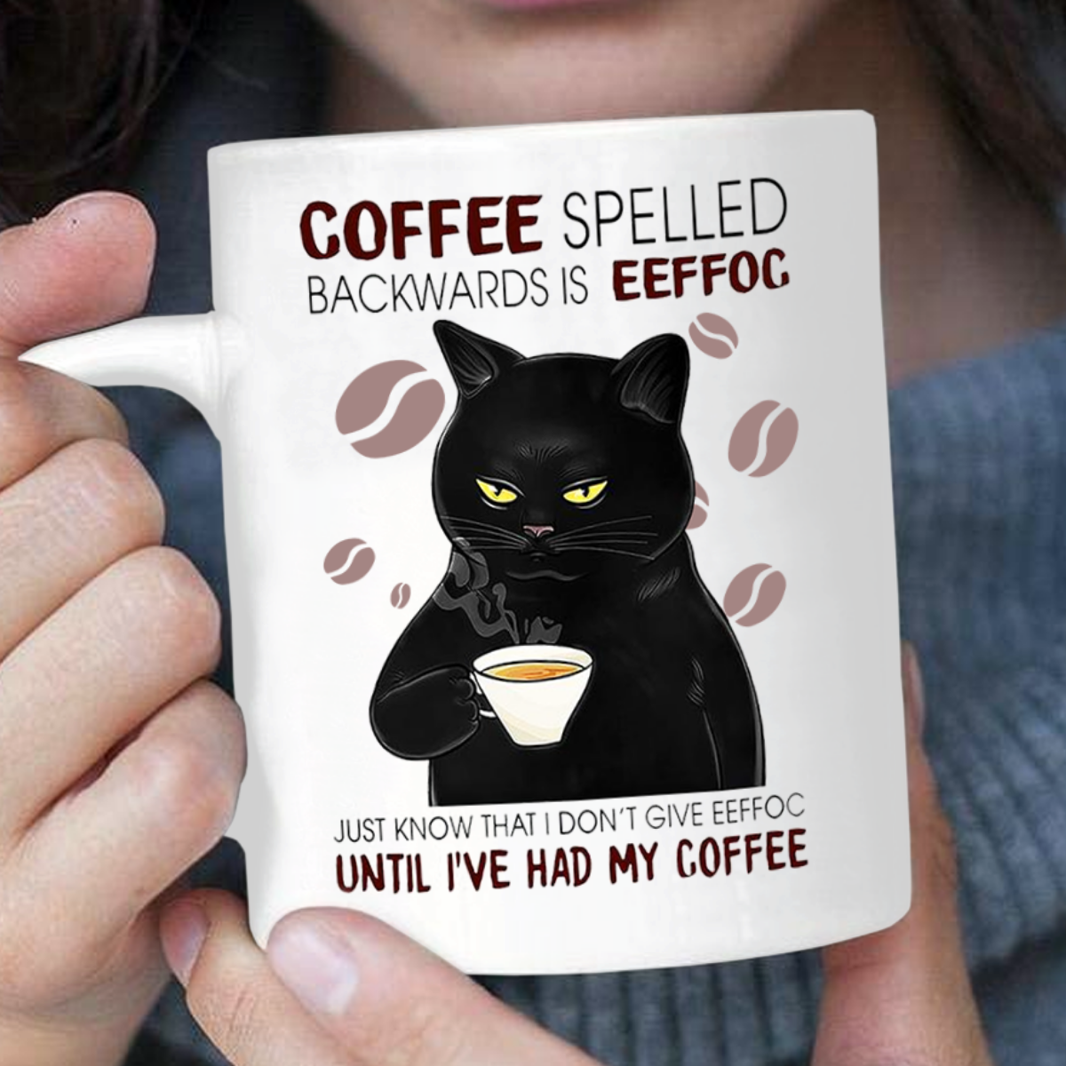 Coffee Spelled Backwards is Eeffoc Mug
